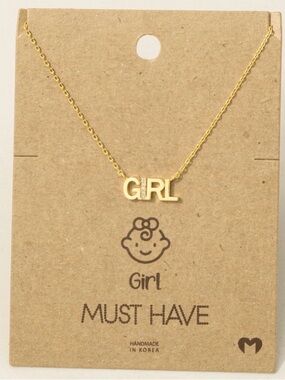 Must Have Gold 'GIRL' Letter Pendant Necklace